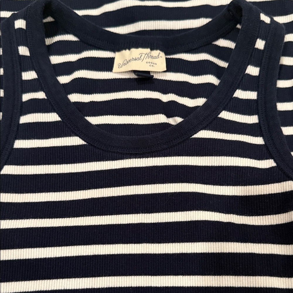 Universal Thread Navy and White Striped Maxi Dress - Picture 4 of 4